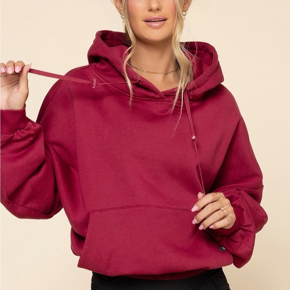 POPFLEX Pink Oversized Long Sleeve Hoodie